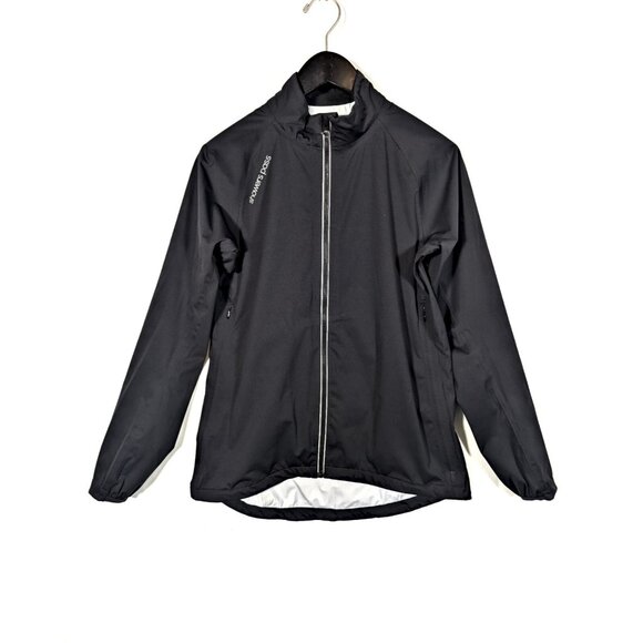 Showers Pass Cycling Rain Jacket M Waterproof Breathable Full Zip High Viz Black - Picture 1 of 10